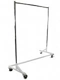 Heavy Duty Rolling Clothing / Garment Rack w/ New Silver Base