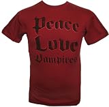 True Blood Peace Love Vampires Mens T-Shirt