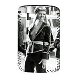 Fashion 1970s Model wearing a purple velvet.. - Protective Phone Sock - Art247 - Standard Size