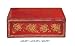 Chinese Red Lacquer Flower Long Wood Box Trunk Ass864