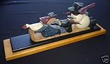 Girl and Boy on Toboggan w/Snowman WW 2204