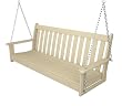 60" Recycled Tuscan Veranda Outdoor Patio Chain Swing - Khaki