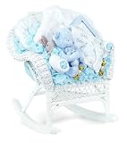 LullabyLane wicker rocking chair Gift Set is brimming with treasures - Perfet Gift Basket for Baby Showers