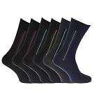 Mens Stripe Pattern Casual Socks (Pack Of 6)