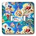 Lee Hiller Designs Holidays Christmas - Tropical Santa and Rudolph Scuba Diving, Golfing and Sand Ch