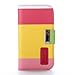 ATC Masione(TM) Apple iPhone 4/4S Credit Card Hard Shell Case Stand with Silicone Core + Screen Protector & Stylus (Wallet case Red+Yellow+Pink)