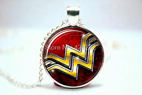 ArtShop Fashion Jewelry Wonder Woman Superhero Pendant Necklace Glass Photo Cabochon Necklace Christmas gift