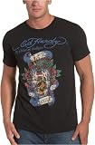 Ed Hardy - Ed Hardy Men's Short Sleeve Life Is A Gamble Basic T-Shirt