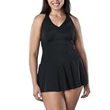 Women's Plus-Size Merona® Ebony One-Piece Skirted Swim Dress