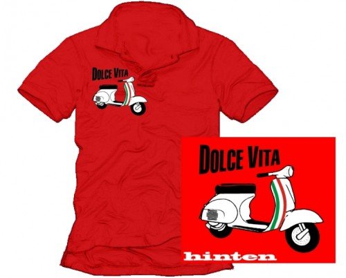 Coole-Fun-T-Shirts Poloshirt Dolce Vita - VO+HI, rot, L, 10772_POLO-VOHI_ROT_GR.L Preisvergleich