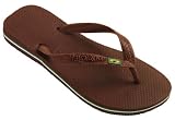 Havaianas Brazil Flip Flop Unisex Sandal in Black, Pink, Red, Blue, Brown and Green Colors (39/40 (Womens 8/9 Mens 7/8), Brown)