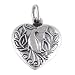 Peacock Puffed Heart Vintage Style 925 Sterling Silver...