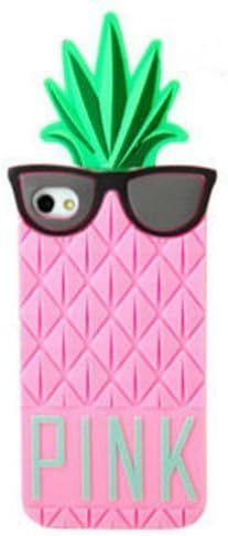 iPhone 6 Case, Palettes Maxx - 3D Cute Cartoon Pink Pineapple Sunglasses Pink Alphabet Silicone Rubber Case for iPhone 6 4.7 inch