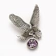 Flying Eagle Marcasite with Amethyst Pin