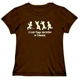 A real thugs vacation in Colombia Countries Womens T-Shirt (Brown, Size Large)