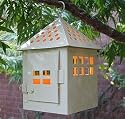 house shaped metal lantern - suitable for use inside or in garden - great as christmas decorations or for a stocking filler