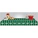 Reusable Heavy Duty Plastic Tablecloth with a Football Field Design (72"x52")