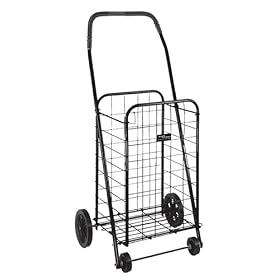 Duro-Med Folding 15 x 17 x 36 Shopping Cart, Black