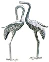 Achla PC01  20 Inch And 23 Inch Preening Cranes Set Of 2