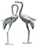 Achla PC01  20 Inch And 23 Inch Preening Cranes Set Of 2