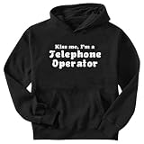 Sweatshirt Black  Kiss Me, I Am Telephone Operator  Occupations