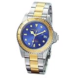 Charles Hubert Paris - Mens Premium Automatic Two-tone 14kt Gold-plated Traditional Watch w... by Charles-Hubert, Paris