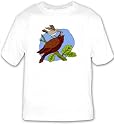 T-shirt with warbler, animals, cuckoo, birds, baby