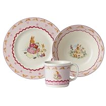 Royal Doulton Nurseryware Sweethearts 3-Piece Children's Set.  Includes a Plate, Mug and Bowl.