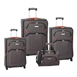 Perry Ellis Luggage Somerville Suitcase Set, Charcoal/Orange, One Size 41C8660gY5L. SL160 Perry Ellis Luggage Somerville Suitcase Set, Charcoal/Orange, One Size