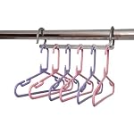 10 Pink & Lilac Childrens Space Saver Hanger Packs