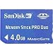 SanDisk 4 GB Memory Stick PRO Duo Flash Memory Card SDMSPD-4096-A11
