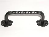 Twist D Handle - Twist D Handle with backplate in Patine Black