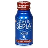 Cafe Sepia Coffee, House Blend, Classic Coffee, Signature Style, 6.2-Ounce Metallic Bottles (Pack of 30)