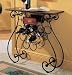 Metal WINE RACK Bar console iron wood accent side TABLE home decor