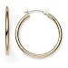 14k Yellow Gold 2mm x 1" Round Hoop Earrings