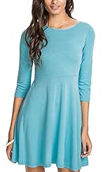 Sexy A-line Round Neck  Backless 3/4 Sleeves  Dress With a Bow(s)