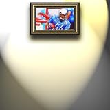Completely Handpainted American Football Sport Painting, Custom Order FL6116, Oil on Canvas, with Option to Paint Jerry, Brett & Co. from Any Other Favorite Photograph or Picture, Unframed, Size 23'' x 41" inches