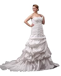 Plus Size A-line Strapless Lace Dropped   Waistline Taffeta Floor Length  Dress