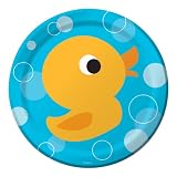 Creative Converting Lil Quack Round Dessert Plates, 8 Count