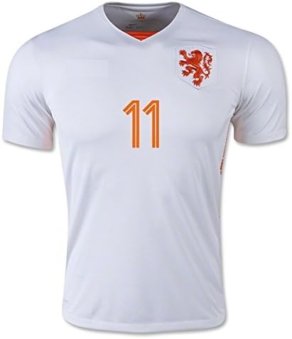 Holland Netherlands Away Robben #11 Soccer Jersey Free Shorts Kit Size YS YM YL (Youth Medium 8-10 Years Old)