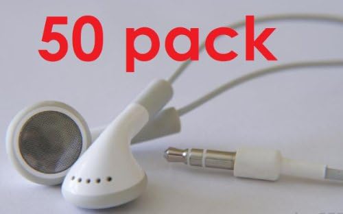 50x Wholesale Disposable Stereo Headphones for Iphone, Andriod Phones, Tablets, Any 3.5mm Port (50 pack)