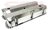 1962-85 Ford Small Block 289-302-351W-5.0L Fabricated Polished Aluminum Valve Covers - Smooth