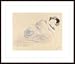 Femme vetue allongee sur flanc (serigraph), Framed Art Print by Auguste Rodin