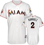 Hanley Ramirez Jersey: Miami Marlins #2 Home White Authentic Cool Base&Atilde;&cent;"&Acirc;&cent; Jersey with Marlins Park Inaugural Season Patch