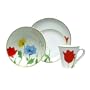 Block Basics Handpicked 16-Piece Dinnerware Set, Service for 4