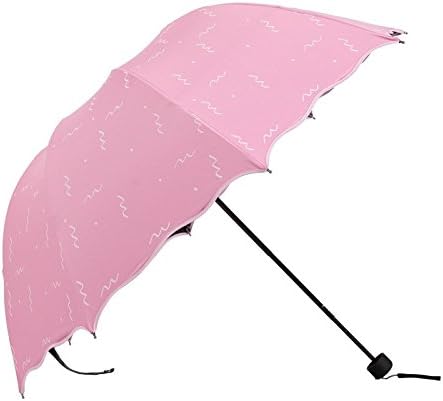 Tripod Folding Sun Umbrella UV Protection UPF 50+, Rain Umbrella, Anti UV Windproof Tested Compact Ultralight Travel Umbrella for Women