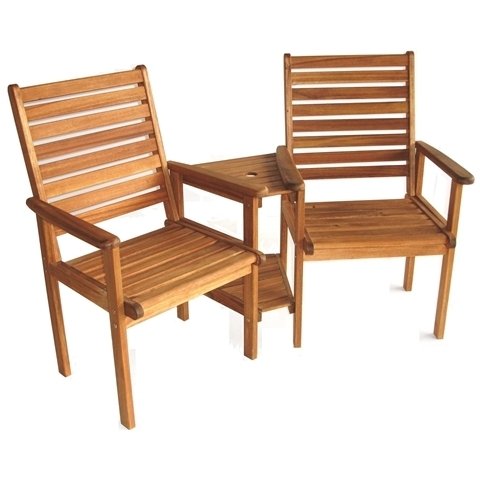 2 Seater Napoli Wooden Bench Garden Furniture Set