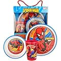 Spider-Man Spiderman Meal Time Set With Plate, Cup And Bowl