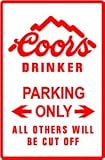 COORS PARKING sport vacation street sign