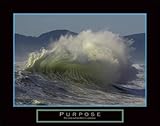 IMAGE OF Purpose - Wave HIGH QUALITY CANVAS Print With Light Added BRUSHSTROKES Michelle Mara 28x22